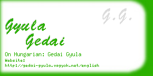 gyula gedai business card